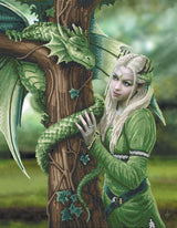Poster à diamanter 34 X 45 cm Anne Stokes magicienne - Crystal art kit