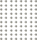 80 perles adhésives argent
