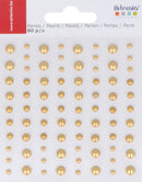 80 perles adhésives or diamètres assortis