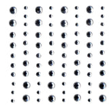80 pierres strass rondes adhésives argent  diamètres assortis