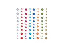 80 pierres strass rondes adhésives 8 couleurs - diamètres assortis