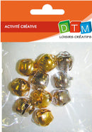 Lots de 10 grelots or/argent