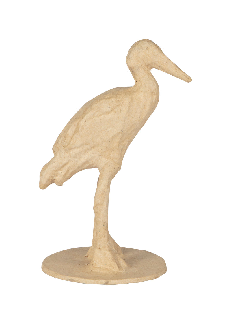 Papier mâché déco Cigogne