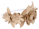 Papier mâché déco Couronne fleurs