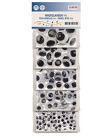 Yeux mobiles mix, 270 pcs 7,10,12,15,18mm
