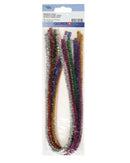 Chenille cure-pipe métallique 50cm, 10pcs couleurs assorties