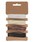 Ficelle en coton 4x3m; Ø 1mm beige/blanc/brun/noir