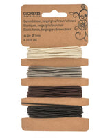 Elastiques 4x3m; Ø 1mm beige/gris/brun/noir