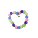 Lot de 100 pompons à trou - 5 couleurs pastels assorties