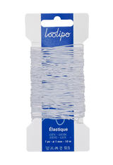 Carte fil élastique masque blanc 1,1 mm x 10 ml