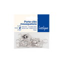 Porte-clé mousqueton argent 3,2 cm - X10