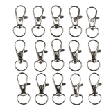 Porte-clé mousqueton argent 3,2 cm - X10