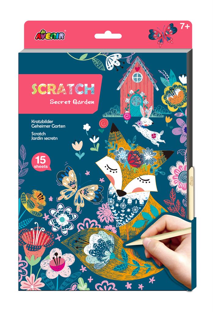 Scratch Art-book A4 - jardin secret - 15 pages