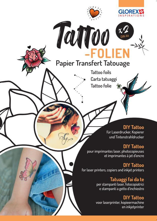 Papier transfert tatouage A4 - 2 feuilles