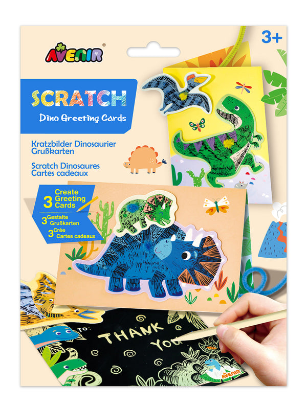 Cartes de vœux à gratter Avenir - Dinosaures