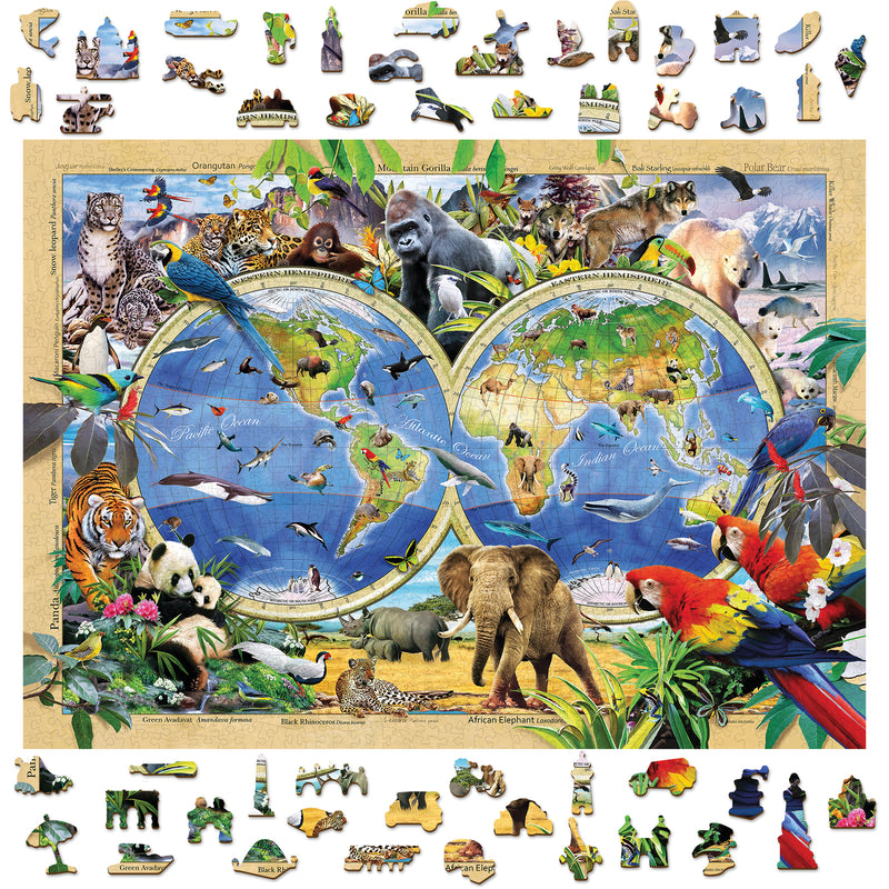 Puzzle map monde 1010 pièces