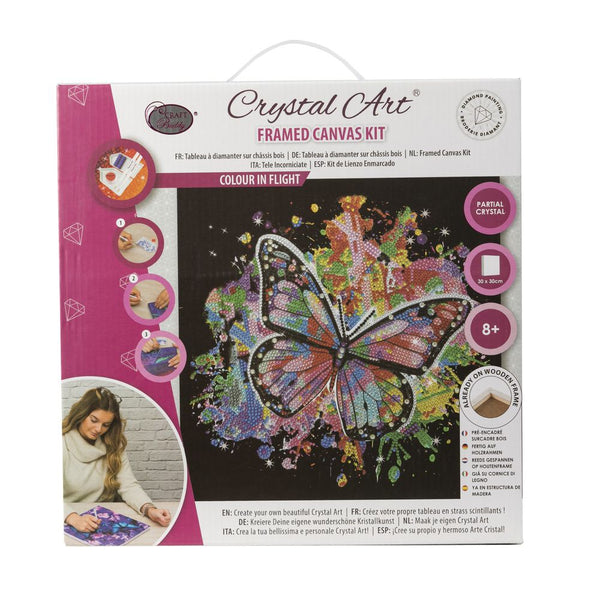 Kit Canvas Crystal Art : Papillon