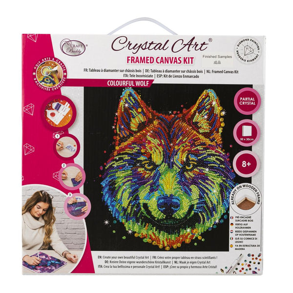 Kit Canvas Crystal Art : Loup