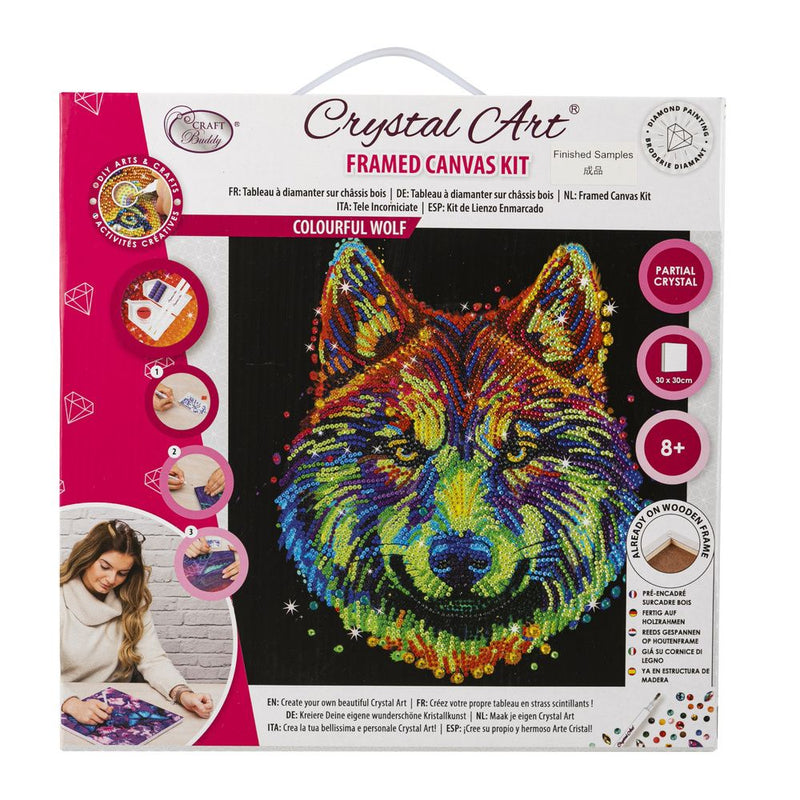 Kit Canvas Crystal Art : Loup