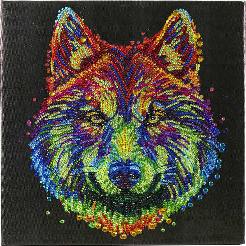 Kit Canvas Crystal Art : Loup