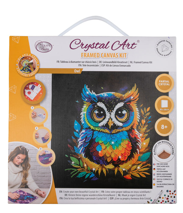 Kit Canvas Crystal Art : Chouette