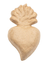 Papier mâché déco Ex-voto coeur flamme