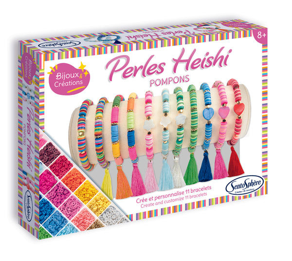 Perles Heishi Pompons