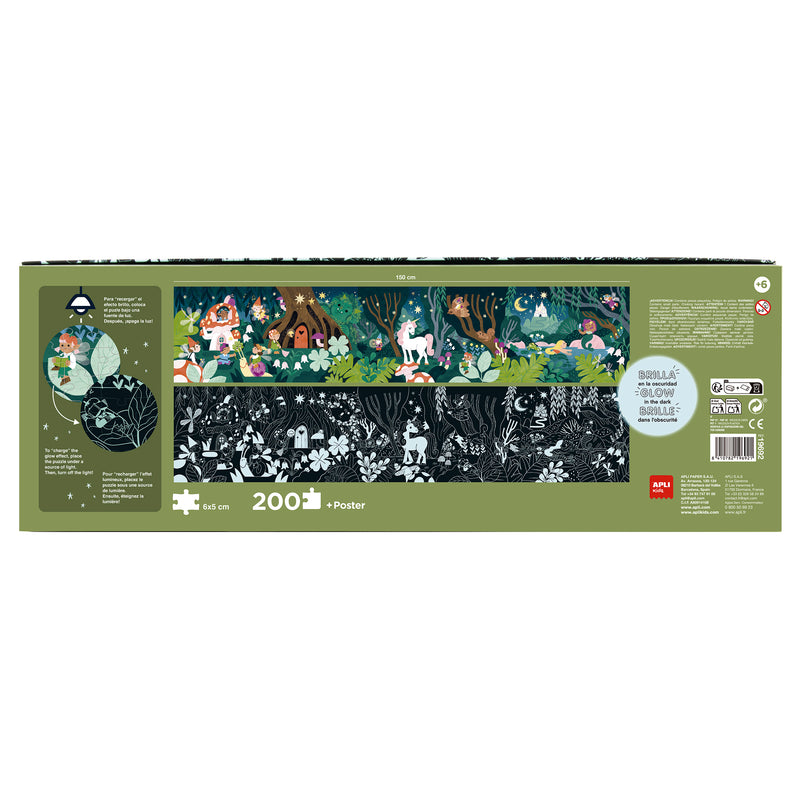 Puzzle Glow in the Dark - La Forêt magique - 200 pièces