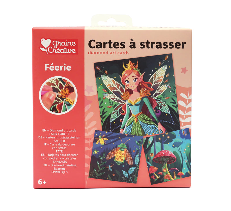 Cartes à strasser Féerie (x3)
