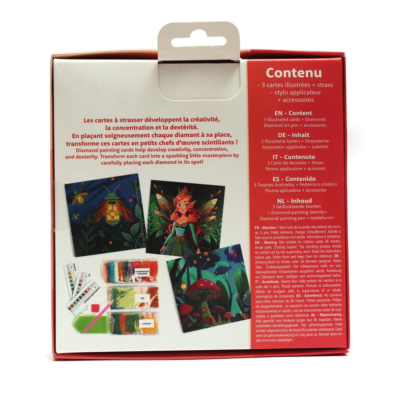 Cartes à strasser Féerie (x3)