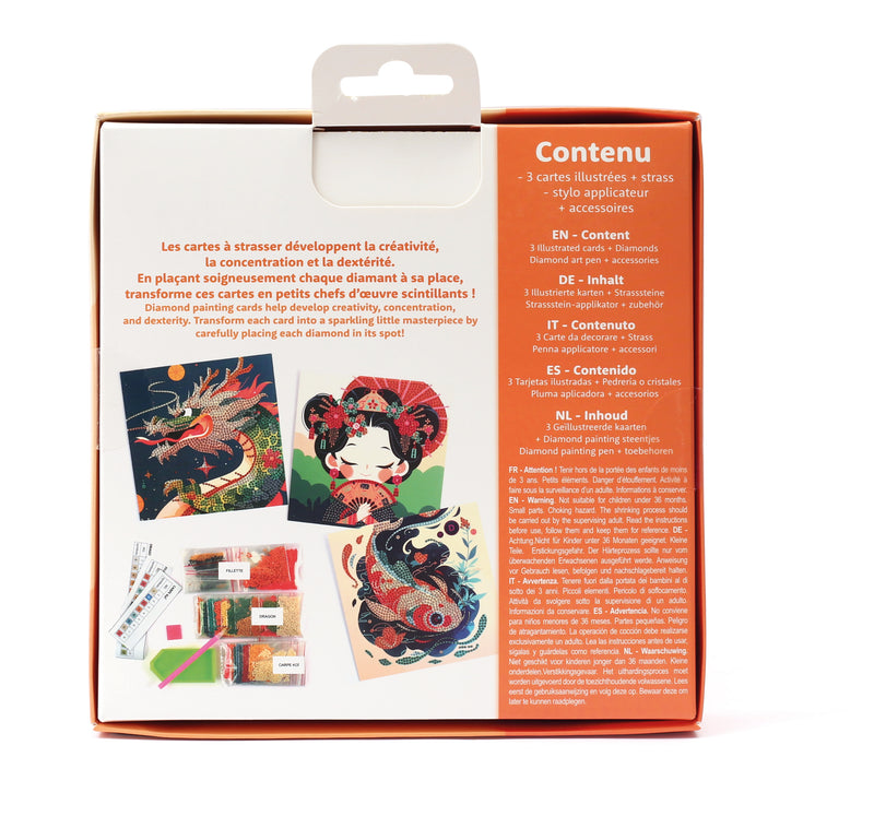 Cartes à strasser Japon (x3)