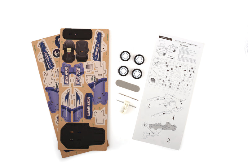 Maquette bois 3D véhicule Formule 1