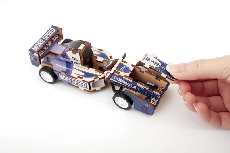 Maquette bois 3D véhicule Formule 1