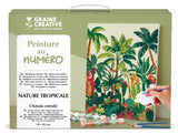 Peinture au numéro 30 x 40 cm : Nature tropicale - Graine Créative