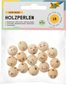Perles en bois visages mignons