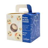 Perles en bois naturel Emotion x30