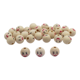 Perles en bois naturel Emotion x30