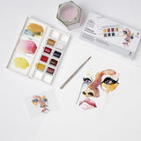 Peinture aquarelle Cotman Winsor & Newton 8 1/2 godets "Portrait"