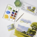 Peinture aquarelle Cotman Winsor & Newton 8 1/2 godets "Paysage"