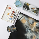 Peinture aquarelle Cotman Winsor & Newton 8 1/2 godets "Couleurs Métalliques"