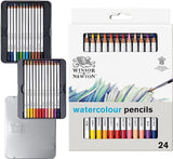 Boîte métal de 24 crayons couleurs aquarellables