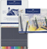 Boîte métal de 24 crayons de couleur Goldfaber
