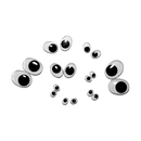 Yeux ovales mobiles adhésifs sans cils x100