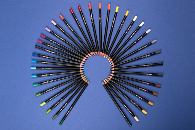 Boite de 36 Crayons de couleurs POSCA