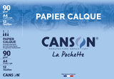 Pochette Canson calque A4 90g 12 feuilles