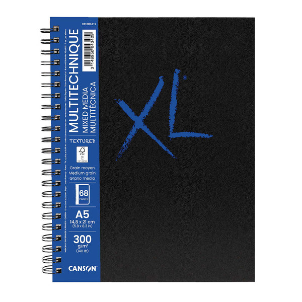 Album XL Mixed Média A5/A4  300gr/m²-34 feuilles-Grain moyen spirale