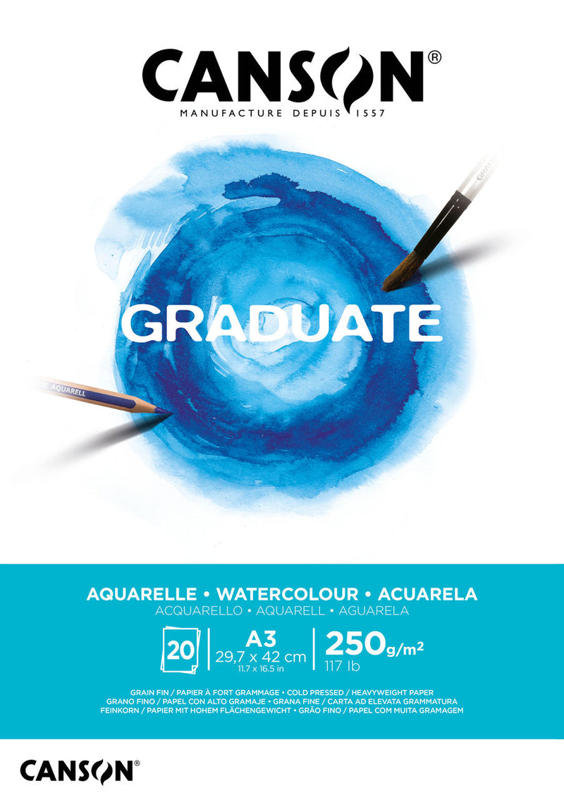 Bloc Aquarelle Graduate - 20 Feuilles 250g/m²