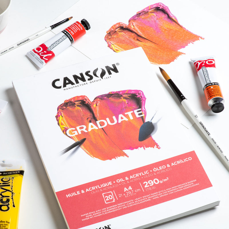 Bloc Graduate HUILE & ACRYLIQUE 290gr/m² 20 feuilles - 3 formats