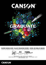 Bloc Dessin Graduate Papier Noir - 20 FEUILLES