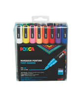 Pochette de 16 POSCA pointe conique fine PC-3M assortis couleurs basiques